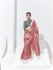 Organza Tissue Silk Saree with blouse in Peach and Teal 2139